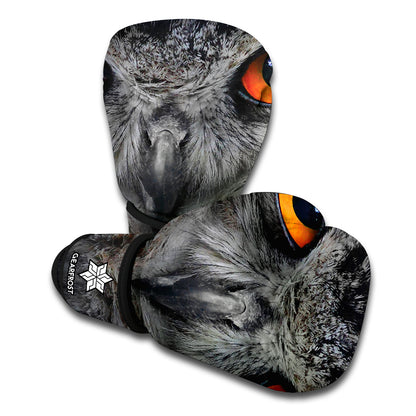 Owl Eyes Print Boxing Gloves