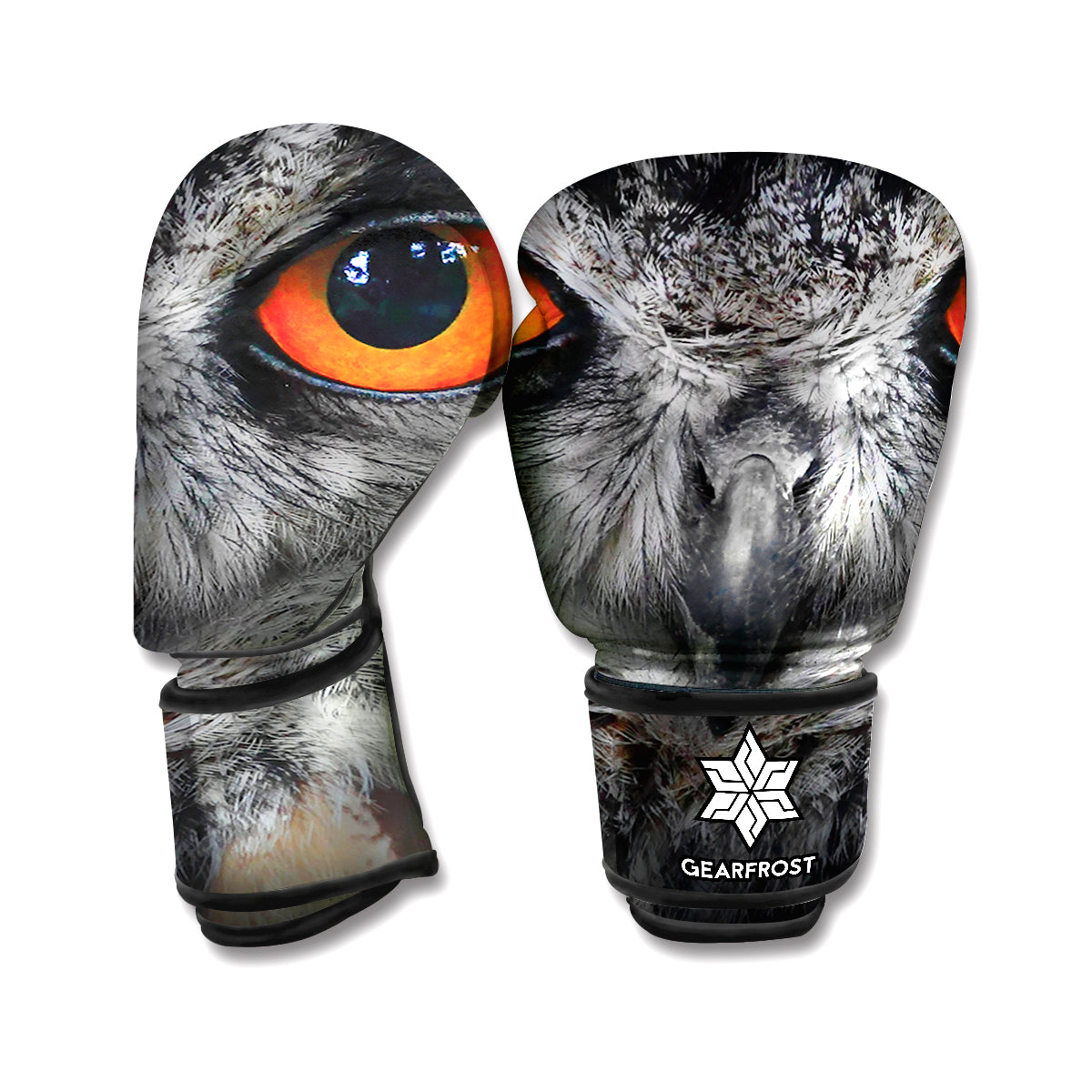 Owl Eyes Print Boxing Gloves