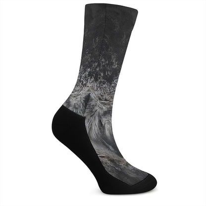 Owl Eyes Print Crew Socks