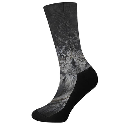 Owl Eyes Print Crew Socks