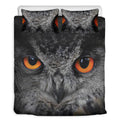 Owl Eyes Print Duvet Cover Bedding Set