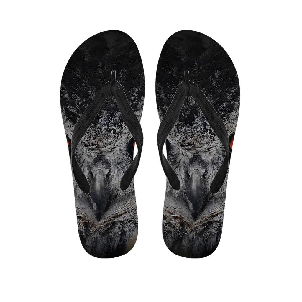 Owl Eyes Print Flip Flops