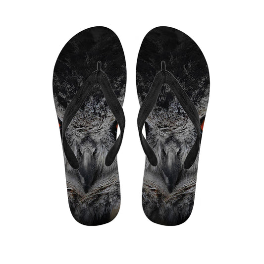 Owl Eyes Print Flip Flops