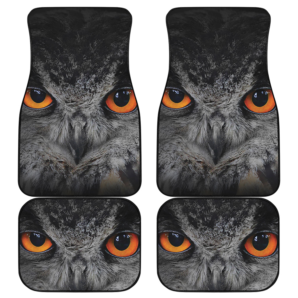 Owl Eyes Print Front and Back Car Floor Mats