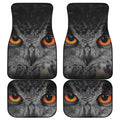 Owl Eyes Print Front and Back Car Floor Mats