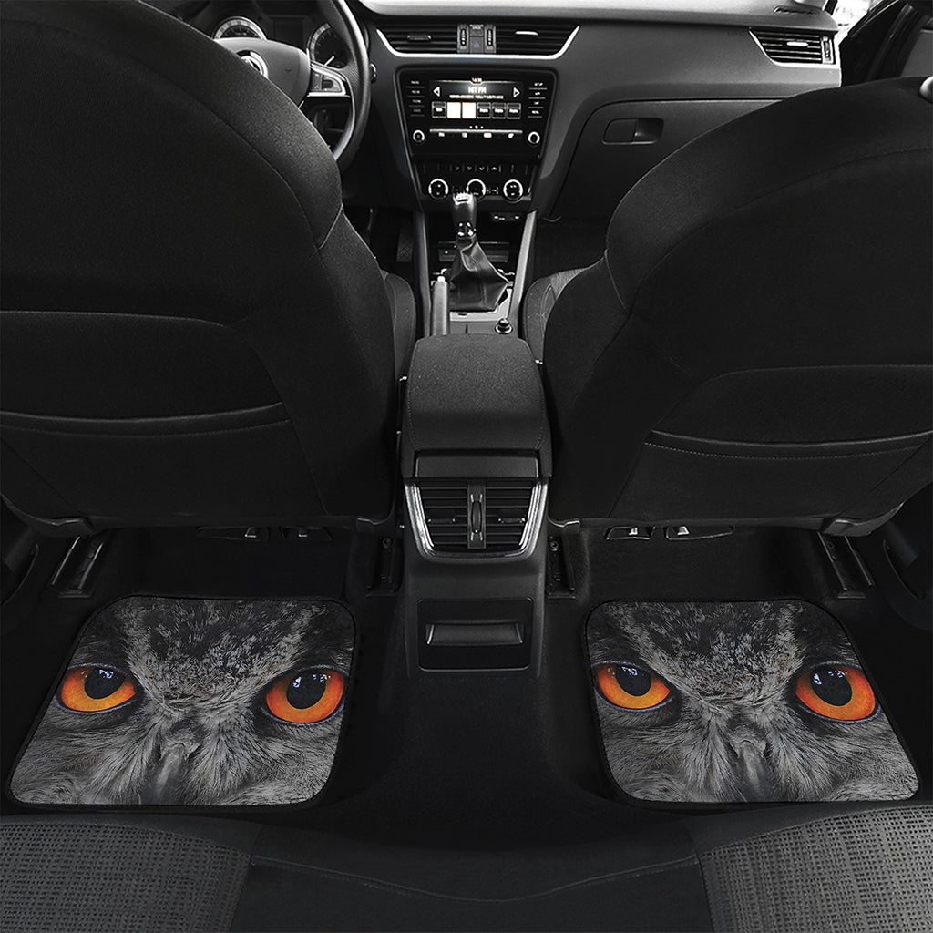 Owl Eyes Print Front and Back Car Floor Mats