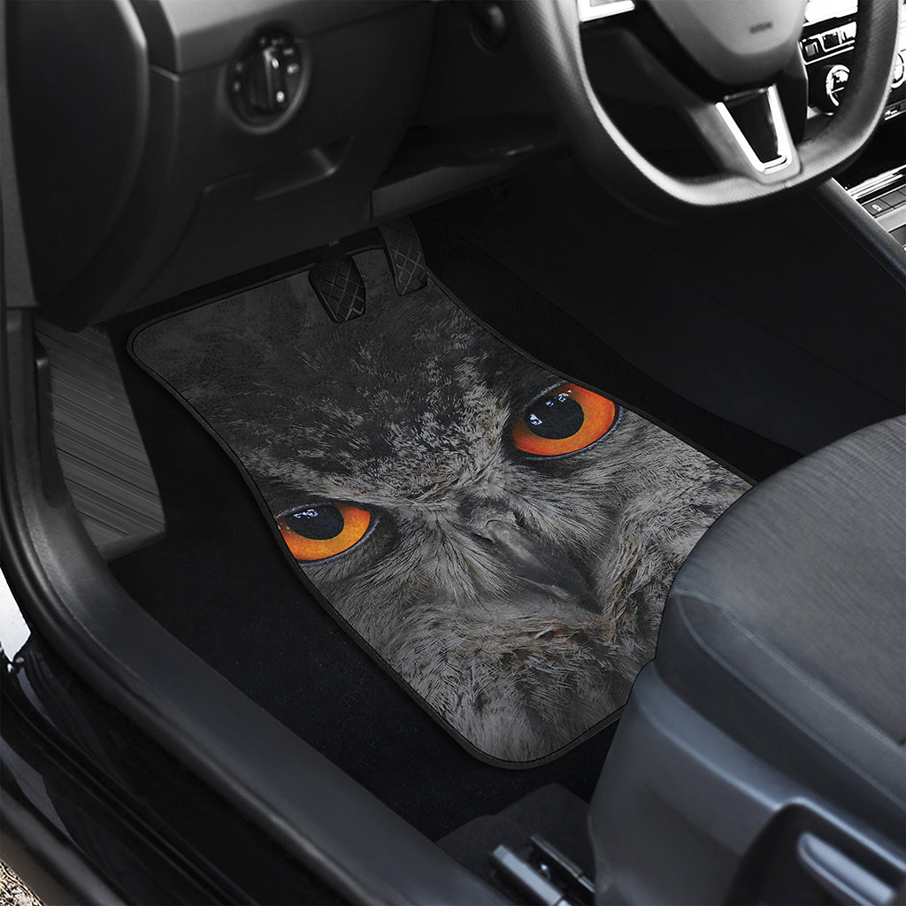Owl Eyes Print Front and Back Car Floor Mats