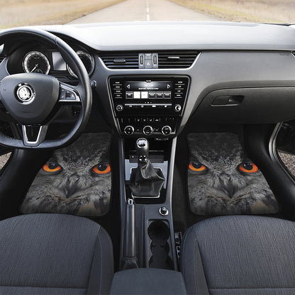 Owl Eyes Print Front Car Floor Mats