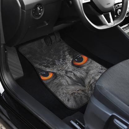 Owl Eyes Print Front Car Floor Mats