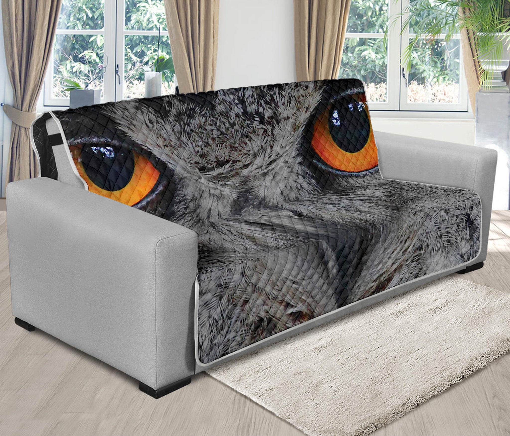 Owl Eyes Print Futon Protector