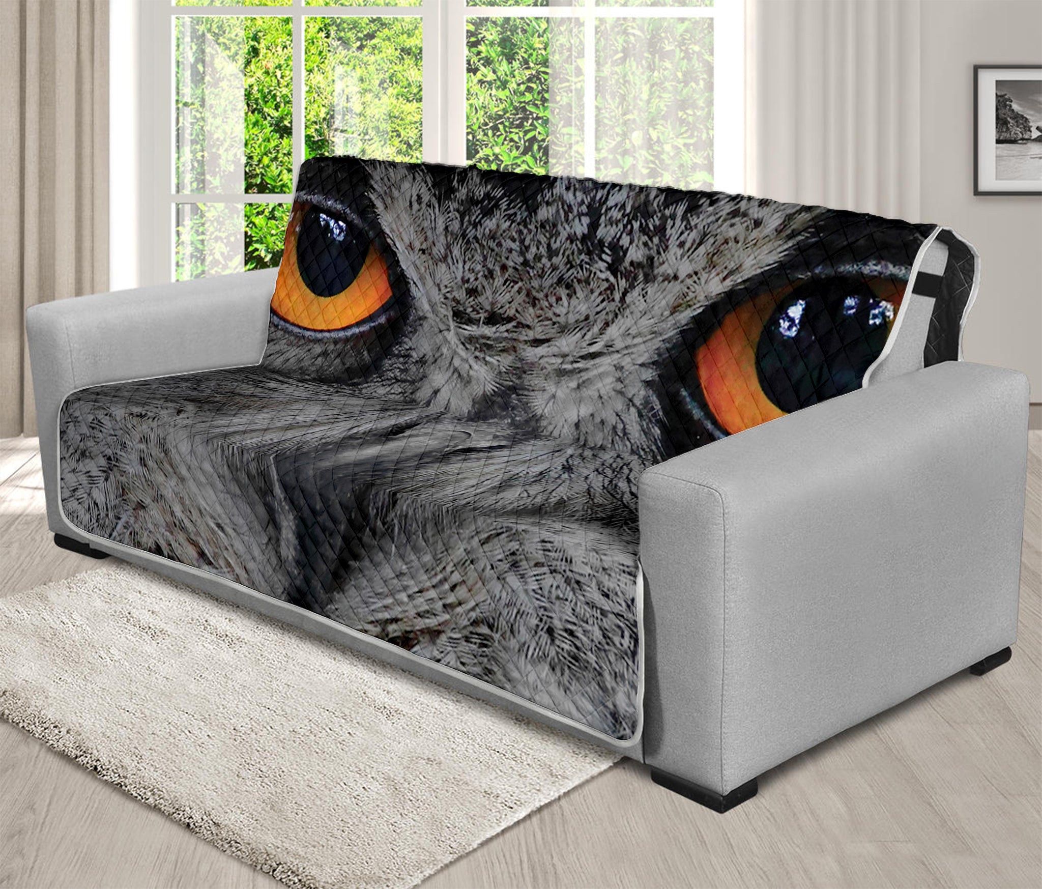 Owl Eyes Print Futon Protector