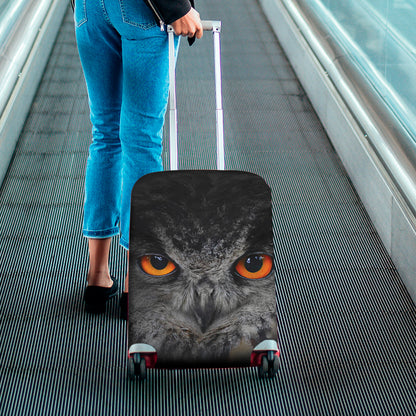 Owl Eyes Print Luggage Cover