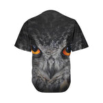 Owl Eyes Print Men's Baseball Jersey