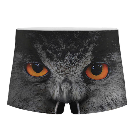 Owl Eyes Print Men's Boxer Briefs