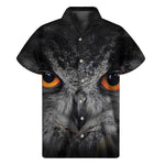 Owl Eyes Print Men's Short Sleeve Shirt