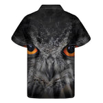 Owl Eyes Print Men's Short Sleeve Shirt
