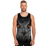 Owl Eyes Print Men's Tank Top