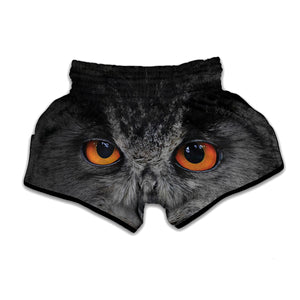 Owl Eyes Print Muay Thai Boxing Shorts