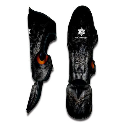 Owl Eyes Print Muay Thai Shin Guard