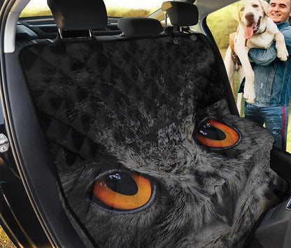 Owl Eyes Print Pet Car Back Seat Cover