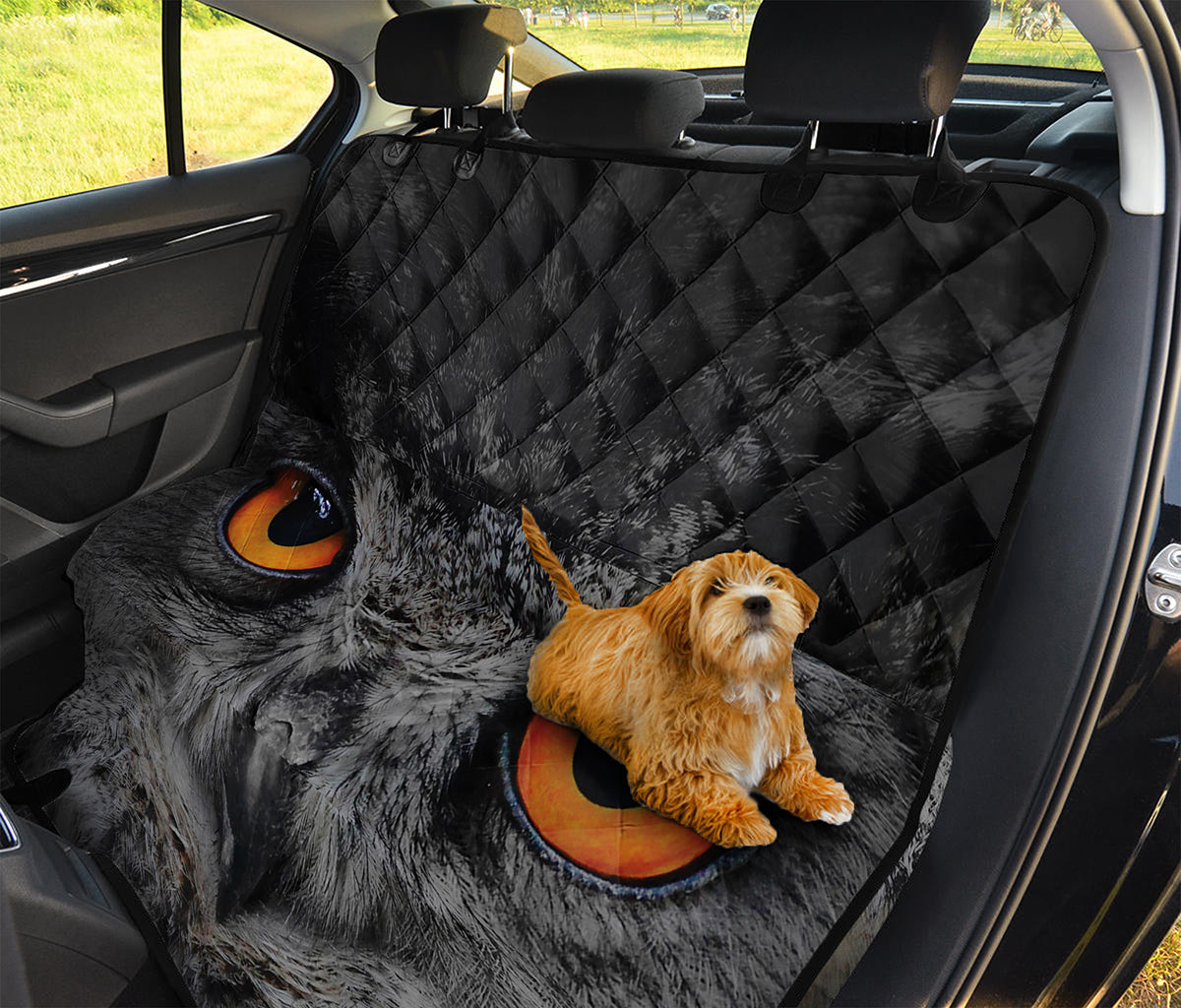 Owl Eyes Print Pet Car Back Seat Cover