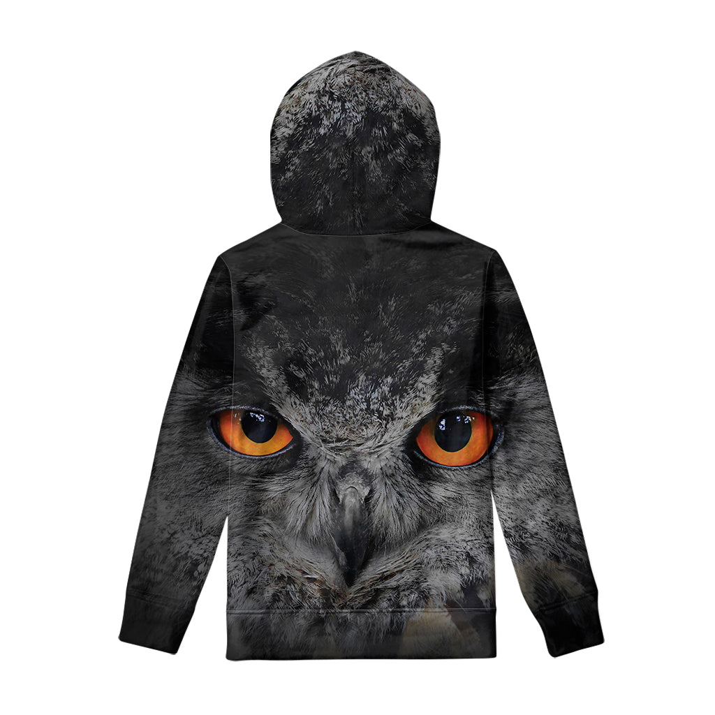 Owl Eyes Print Pullover Hoodie