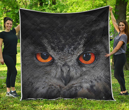 Owl Eyes Print Quilt