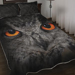 Owl Eyes Print Quilt Bed Set