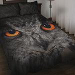 Owl Eyes Print Quilt Bed Set