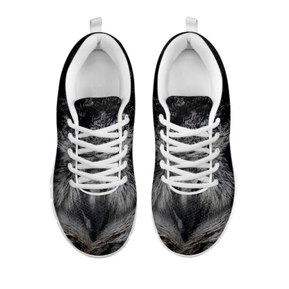 Owl Eyes Print White Sneakers