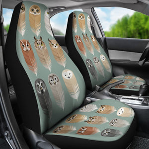 Owl Feather Faces Universal Fit Car Seat Covers GearFrost