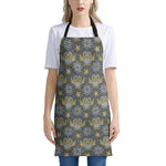 Owl Knitted Pattern Print Apron