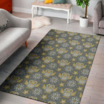 Owl Knitted Pattern Print Area Rug