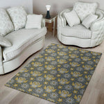 Owl Knitted Pattern Print Area Rug