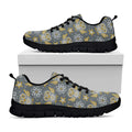 Owl Knitted Pattern Print Black Running Shoes