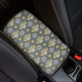 Owl Knitted Pattern Print Car Center Console Cover