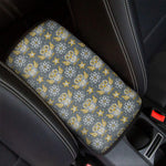 Owl Knitted Pattern Print Car Center Console Cover