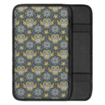 Owl Knitted Pattern Print Car Center Console Cover