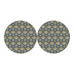 Owl Knitted Pattern Print Car Coasters