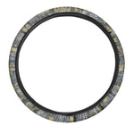 Owl Knitted Pattern Print Car Steering Wheel Cover