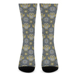 Owl Knitted Pattern Print Crew Socks