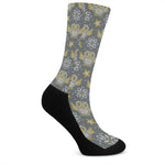 Owl Knitted Pattern Print Crew Socks