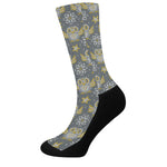 Owl Knitted Pattern Print Crew Socks