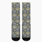Owl Knitted Pattern Print Crew Socks