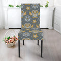 Owl Knitted Pattern Print Dining Chair Slipcover