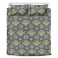 Owl Knitted Pattern Print Duvet Cover Bedding Set