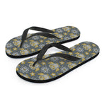 Owl Knitted Pattern Print Flip Flops