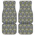 Owl Knitted Pattern Print Front and Back Car Floor Mats