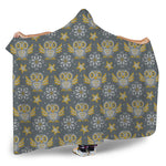 Owl Knitted Pattern Print Hooded Blanket