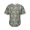 Owl Knitted Pattern Print Men's Baseball Jersey